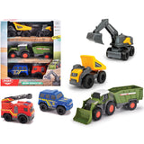 Set Dickie Toys Micro City Team 9 cm cu 5 vehicule