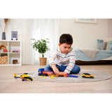 Set Dickie Toys Rescue Transporter 40 cm cu camion, masina, elicopter si accesorii