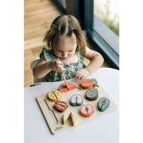 Set fructe feliate, Free2Play, Cu inchidere velcro, Din lemn, 20 piese, Multicolor