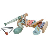 Set instrumente muzicale, Free2Play, 5 in 1, Contine xilofon, Fluier, Din lemn, Conform cu standardul european de securitate EN71/123, 3 ani+, Multicolor