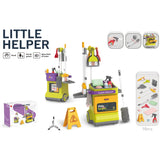 Set jucarie Chipolino Cleaning Trolley cu 16 accesorii