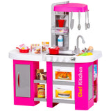 Set jucarie Chipolino Kitchen 72,5 cm cu sistem de curgere apa, lumini, sunete si 53 accesorii