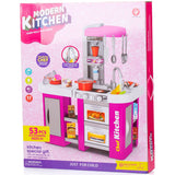 Set jucarie Chipolino Kitchen 72,5 cm cu sistem de curgere apa, lumini, sunete si 53 accesorii