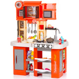 Set jucarie Chipolino Kitchen 84 cm cu sistem de curgere apa, lumini, sunete si 79 accesorii