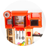 Set jucarie Chipolino Kitchen 84 cm cu sistem de curgere apa, lumini, sunete si 79 accesorii