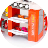 Set jucarie Chipolino Kitchen 84 cm cu sistem de curgere apa, lumini, sunete si 79 accesorii