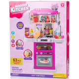 Set jucarie Chipolino Kitchen 87 cm cu sistem de curgere apa, lumini, sunete si 63 accesorii