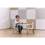Set masuta si doua scaune, FreeON, Athena, Pentru copii, Din lemn, Conform cu standardele europene de securitate EN71-1;2018, EN71-2:2020, EN71-3:2021, Alb