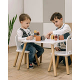 Set masuta si doua scaune, FreeON, Athena, Pentru copii, Din lemn, Conform cu standardele europene de securitate EN71-1;2018, EN71-2:2020, EN71-3:2021, Alb