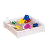 Set masuta si doua scaune, New Baby, Pentru copii, Grey and White, Cu parte detasabila si reversibila, Partea reversibila pentru Lego Duplo