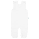 Set pentru bebe, New Baby, I AM, 7 piese, Cu botosei, jacheta maneca lunga, caciulita, body cu maneca lunga, pantalonasi si salopeta cu botosei si manusi, 100% bumbac, Marime 56, 0-3 luni, White