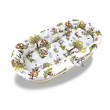 Set pentru landou/cosulet, Qmini, Cu protectie, saltea si pernuta, Din bumbac certificat Oeko Tex Standard 100, Fox on bikes Natural