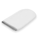 Set prosop cu gluga si manusa baie, New Baby, Dimensiune 80 x 80 cm, Basic, White-gray