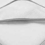 Set prosop cu gluga si manusa baie, New Baby, Dimensiune 80 x 80 cm, Basic, White-gray