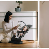 Sezlong balansoar, FreeON, Serene, Pana la 9 kg, Cu centura in 3 puncte, Spatar reglabil in 3 etape, Cu bara de jucarii, 70 x 45 x 56 cm, 0 luni+, Beige