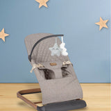 Sezlong balansoar, FreeON, Serene, Pana la 9 kg, Cu centura in 3 puncte, Spatar reglabil in 3 etape, Cu bara de jucarii, 70 x 45 x 56 cm, 0 luni+, Beige