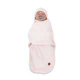 Sistem de infasare si caciulita, MimiNu, Pentru bebe, 0 - 3 luni, Leo, Din bumbac interlock certificat Oeko Tex Standard 100, Soft Powdery Pink
