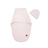 Sistem de infasare si caciulita, MimiNu, Pentru bebe, 0 - 3 luni, Leo, Din bumbac interlock certificat Oeko Tex Standard 100, Soft Powdery Pink