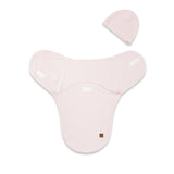 Sistem de infasare si caciulita, MimiNu, Pentru bebe, 0 - 3 luni, Leo, Din bumbac interlock certificat Oeko Tex Standard 100, Soft Powdery Pink