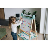 Tablita magnetica, Free2Play, 2 in 1, Cu litere si cifre , Din lemn, Conform cu standardul european de securitate EN71/123, 3 ani+, Multicolor