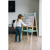 Tablita magnetica, Free2Play, 2 in 1, Cu litere si cifre , Din lemn, Conform cu standardul european de securitate EN71/123, 3 ani+, Multicolor