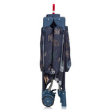 Tarc de joaca copii, Lionelo, Bonnie, Pana la 15 kg, 100 x 100 cm, Pliere compacta, Include geanta de transport, Din plasa, Cu intrare laterala cu fermoar, Cu roti, Cu salteluta din spuma, Conform cu EN12227, Albastru