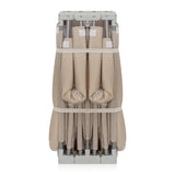 Tarc de joaca copii, Lionelo, Florence Easy Fold, 150 x 180 x 75 cm, Pliere, depliere automata, Include geanta de transport, Din plasa, Cu doua intrari laterale, 0-48 luni, Conform cu EN12227, Bej