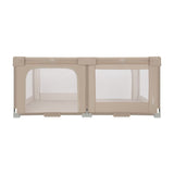 Tarc de joaca copii, Lionelo, Florence Easy Fold, 150 x 180 x 75 cm, Pliere, depliere automata, Include geanta de transport, Din plasa, Cu doua intrari laterale, 0-48 luni, Conform cu EN12227, Bej