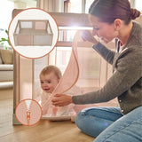 Tarc de joaca copii, Lionelo, Florence Easy Fold, 150 x 180 x 75 cm, Pliere, depliere automata, Include geanta de transport, Din plasa, Cu doua intrari laterale, 0-48 luni, Conform cu EN12227, Bej