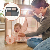 Tarc de joaca copii, Lionelo, Florence Easy Fold, 150 x 180 x 75 cm, Pliere, depliere automata, Include geanta de transport, Din plasa, Cu doua intrari laterale, 0-48 luni, Conform cu EN12227, Gri