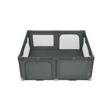 Tarc de joaca copii, Lionelo, Florence Easy Fold, 150 x 180 x 75 cm, Pliere, depliere automata, Include geanta de transport, Din plasa, Cu doua intrari laterale, 0-48 luni, Conform cu EN12227, Gri