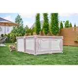 Tarc de joaca copii, Lionelo, Florence Easy Fold, 150 x 180 x 75 cm, Pliere, depliere automata, Include geanta de transport, Din plasa, Cu doua intrari laterale, 0-48 luni, Conform cu EN12227, Gri