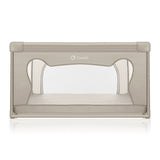 Tarc de joaca copii, Lionelo, Willow, 127 x 187 cm, Pliere compacta, Include geanta de transport, Din plasa, Cu doua intrari laterale si fermoar, Cu ventuze pentru stabilitate, Conform cu EN 12227:2010, Bej