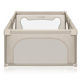 Tarc de joaca copii, Lionelo, Willow, 127 x 187 cm, Pliere compacta, Include geanta de transport, Din plasa, Cu doua intrari laterale si fermoar, Cu ventuze pentru stabilitate, Conform cu EN 12227:2010, Bej