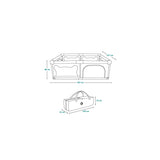 Tarc de joaca copii, Lionelo, Willow, 127 x 187 cm, Pliere compacta, Include geanta de transport, Din plasa, Cu doua intrari laterale si fermoar, Cu ventuze pentru stabilitate, Conform cu EN 12227:2010, Bej