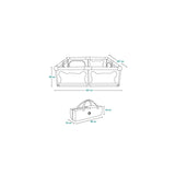 Tarc de joaca copii, Lionelo, Willow XL,180 x 200 cm, Pliere compacta, Include geanta de transport, Din plasa, Cu doua intrari laterale si fermoar, Cu ventuze pentru stabilitate, Conform cu EN 12227:2010, Gri