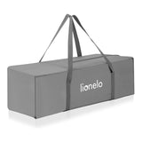 Tarc de joaca, Lionelo, Mille Plus, Pliabil, Include saltea cu densitate T25, 4 jucarii cu velcro, Manere textile, Geanta de transport, Cu roti si inchidere laterala, Pereti din plasa pentru vizibilitate si aerisire, 100 x 100 x 77 cm, Verde