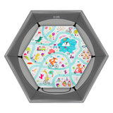 Tarc de joaca, Lionelo, Roel Plus, Pliere ultra-compacta, Sistem LockGuard impotriva plierii accidentale, Geanta de transport inclusa, Conform cu EN 12227:2010, 134x134x74 cm, 6 luni+, Multicolor