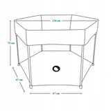 Tarc de joaca, Lionelo, Roel Plus, Pliere ultra-compacta, Sistem LockGuard impotriva plierii accidentale, Geanta de transport inclusa, Conform cu EN 12227:2010, 134x134x74 cm, 6 luni+, Multicolor