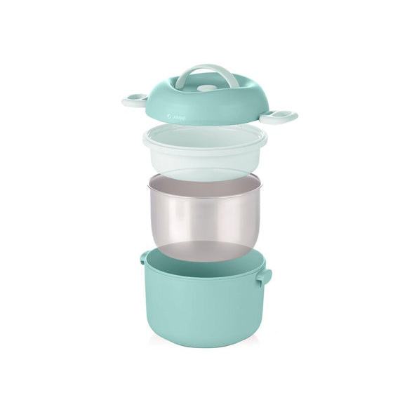 Termos cu bol din otel inoxidabil, Jane, Capacitate 1 litru, Mentine mancarea atat calda cat si rece pana la 8 ore, Perete dublu, Mint