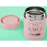 Termos, FreeON, Pentru alimente solide, Din otel inoxidabil, Mentine cald pana la 12 ore si rece pana la 24 ore, Pink Kitty