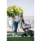 Tricicleta copii, Free2Move, cu sezut rotativ 360 grade, Reglabil, Roti EVA, Mecanism de pedalare libera, Suport picioare, Pink Black, Resigilat