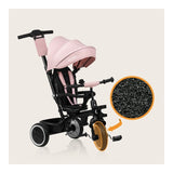 Tricicleta copii, Lionelo, Berry, 2 in 1, Multifunctionala, Suport picioare, Control al directiei, Scaun reversibil, Rotire 360 grade, Functie de roata libera, Utilizare pana la 5 ani, Constructie din otel, Conform cu standardul EN71, Roz