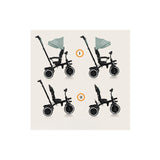 Tricicleta copii, Lionelo, Berry, 2 in 1, Multifunctionala, Suport picioare, Control al directiei, Scaun reversibil, Rotire 360 grade, Functie de roata libera, Utilizare pana la 5 ani, Constructie din otel, Conform cu standardul EN71, Verde