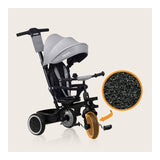 Tricicleta copii, Lionelo, Berry, 2 in 1, Multifunctionala, Suport picioare, Control al directiei, Scaun reversibil, Rotire 360 grade, Functie de roata libera, Utilizare pana la 5 ani, Constructie din otel, Conform cu standardul EN71, Gri