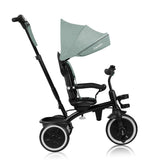 Tricicleta copii, Lionelo, Berry, 2 in 1, Multifunctionala, Suport picioare, Control al directiei, Scaun reversibil, Rotire 360 grade, Functie de roata libera, Utilizare pana la 5 ani, Constructie din otel, Conform cu standardul EN71, Verde