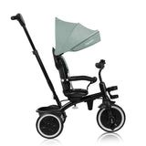 Tricicleta copii, Lionelo, Berry, 2 in 1, Multifunctionala, Suport picioare, Control al directiei, Scaun reversibil, Rotire 360 grade, Functie de roata libera, Utilizare pana la 5 ani, Constructie din otel, Conform cu standardul EN71, Verde