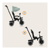 Tricicleta copii, Lionelo, Berry, 2 in 1, Multifunctionala, Suport picioare, Control al directiei, Scaun reversibil, Rotire 360 grade, Functie de roata libera, Utilizare pana la 5 ani, Constructie din otel, Conform cu standardul EN71, Verde