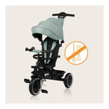 Tricicleta copii, Lionelo, Berry, 2 in 1, Multifunctionala, Suport picioare, Control al directiei, Scaun reversibil, Rotire 360 grade, Functie de roata libera, Utilizare pana la 5 ani, Constructie din otel, Conform cu standardul EN71, Verde