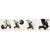 Tricicleta copii, Lionelo, Berry, 2 in 1, Multifunctionala, Suport picioare, Control al directiei, Scaun reversibil, Rotire 360 grade, Functie de roata libera, Utilizare pana la 5 ani, Constructie din otel, Conform cu standardul EN71, Gri